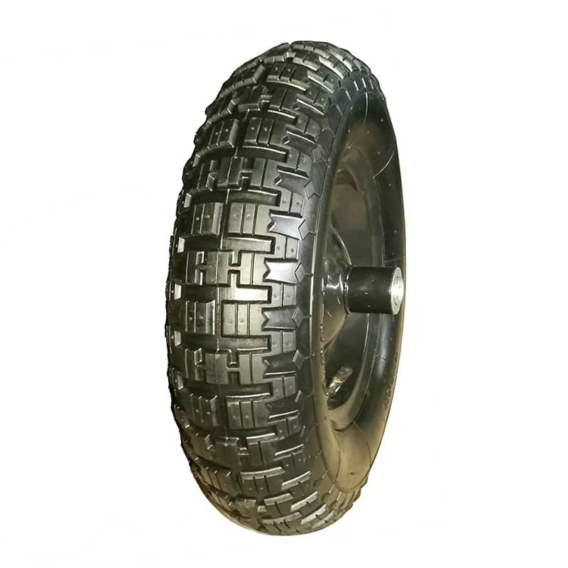 wheel barrow wheel 4.00-8 pneumatic and pu foam solid tyre